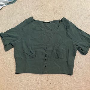 Green pacsun crop top